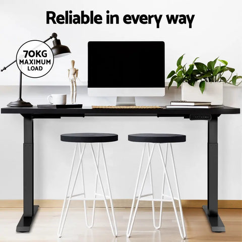 Artiss Standing Desk Motorised Dual Motor Black 140CM Chez Guru