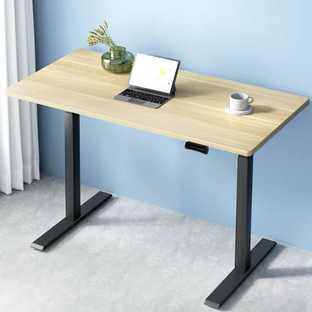 Artiss Standing Desk Motorised Dual Motor Oak 120CM Chez Guru