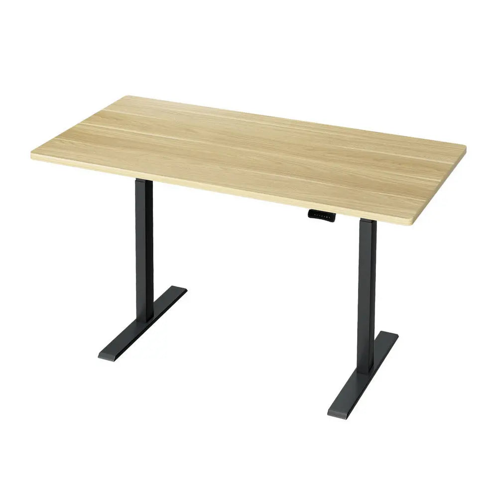 Artiss Standing Desk Motorised Dual Motor White Oak 140CM Chez Guru