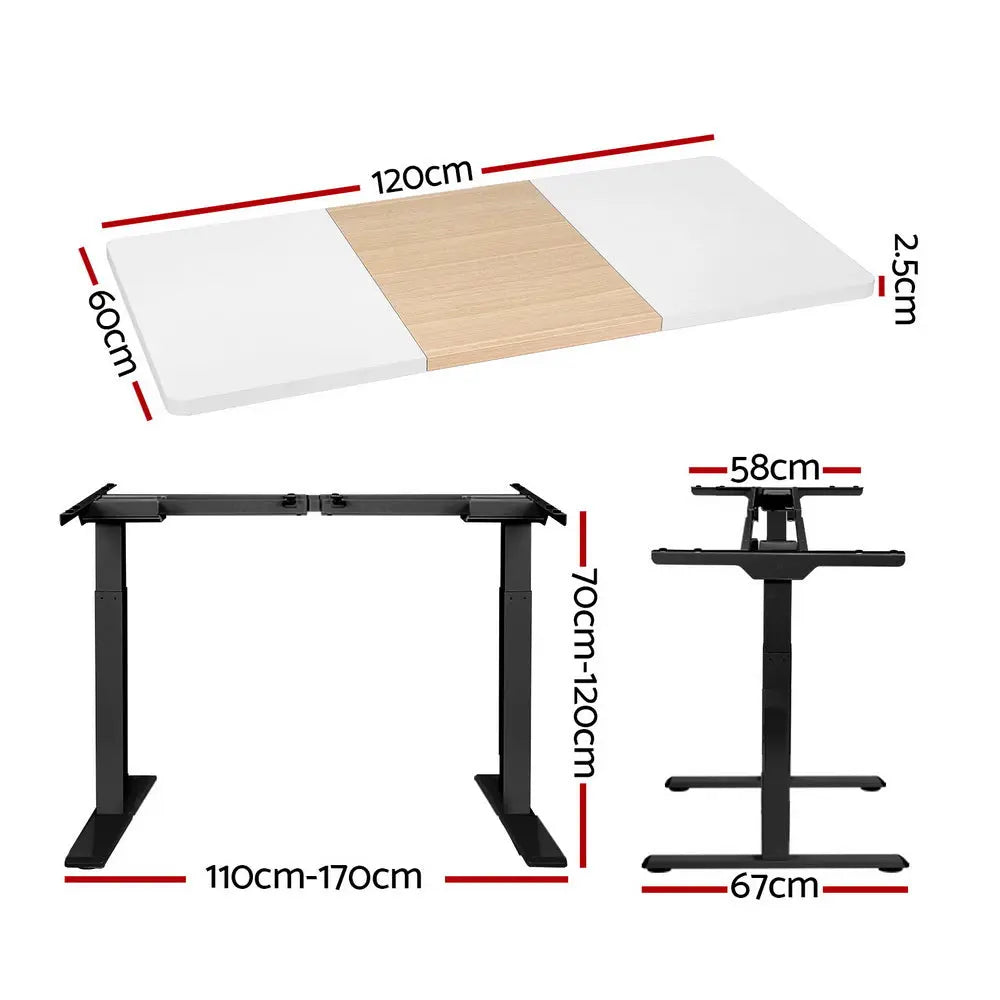 Artiss Standing Desk Motorised Electric Dual Motor 120CM Chez Guru