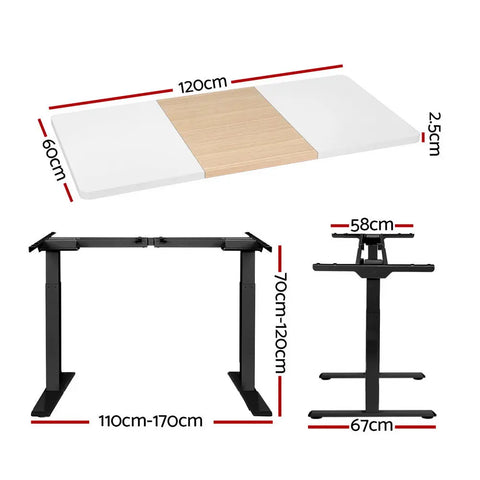 Artiss Standing Desk Motorised Electric Dual Motor 120CM Chez Guru