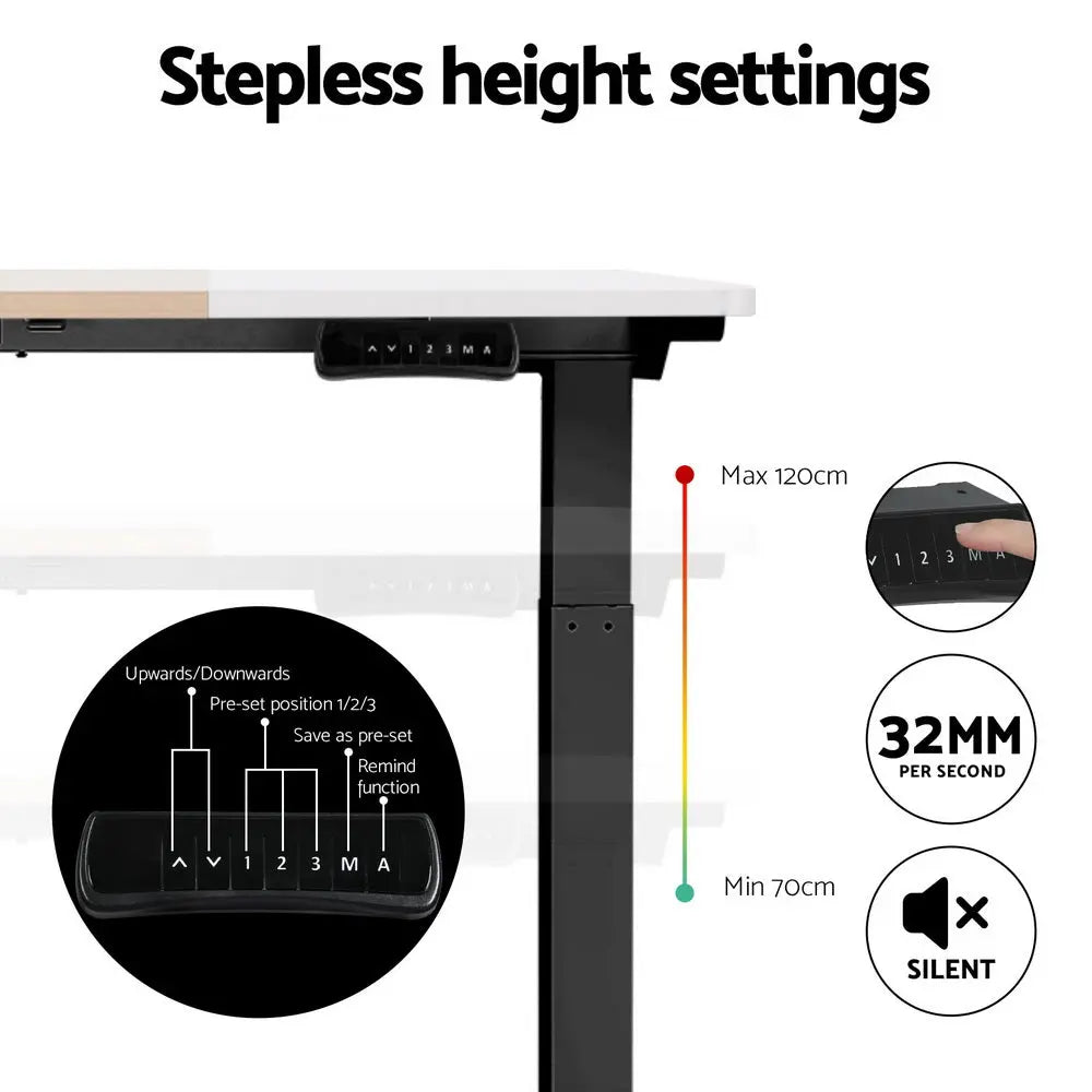 Artiss Standing Desk Motorised Electric Dual Motor 120CM Chez Guru