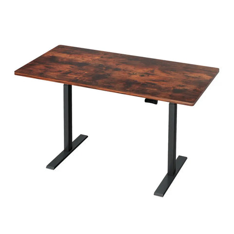 Artiss Standing Desk Motorised Dual Motor Rustic Brwon 140CM Chez Guru