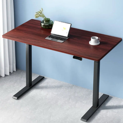 Artiss Standing Desk Motorised Dual Motor Walnut 120CM Chez Guru