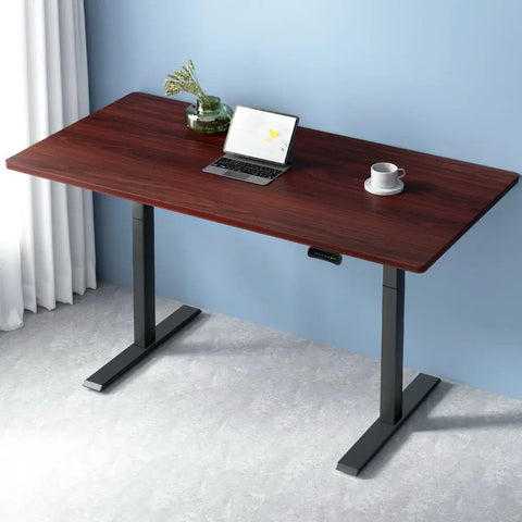 Artiss Standing Desk Motorised Dual Motor Walnut 140CM Chez Guru