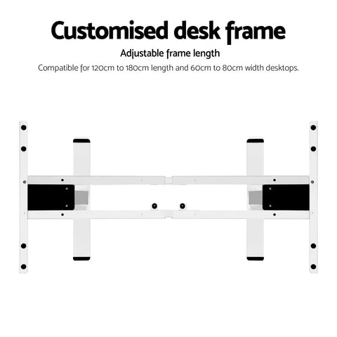 Artiss Standing Desk Frame Only Dual Motor Motorised White Chez Guru
