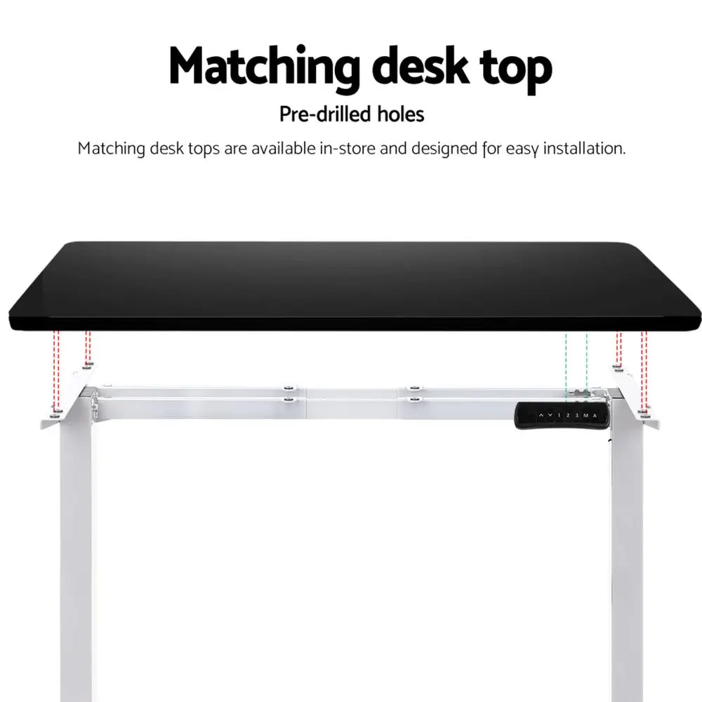 Artiss Standing Desk Frame Only Dual Motor Motorised White Chez Guru