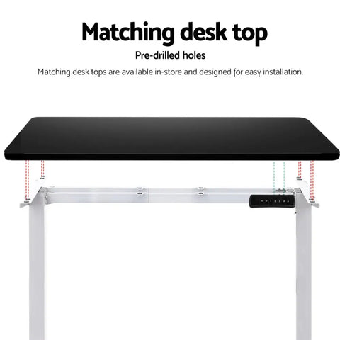 Artiss Standing Desk Frame Only Dual Motor Motorised White Chez Guru