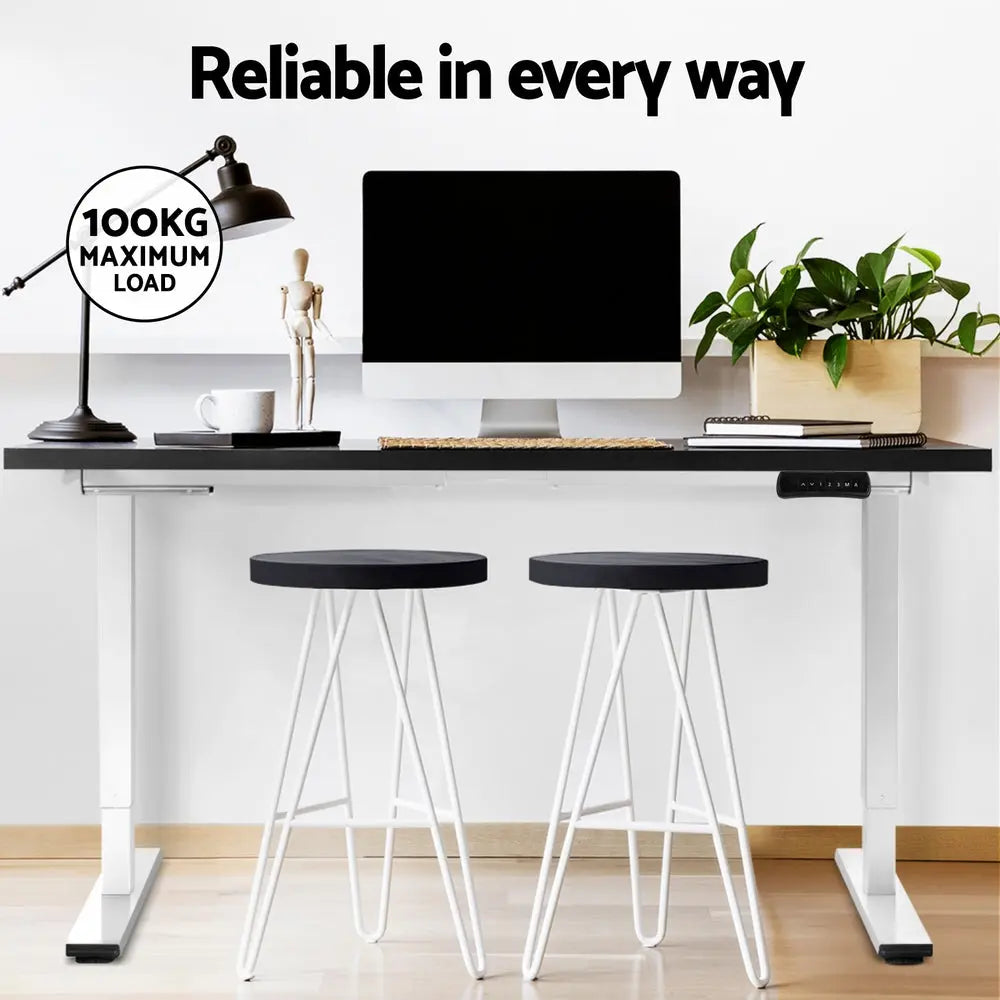 Artiss Standing Desk Motorised Dual Motor 120CM Black Chez Guru