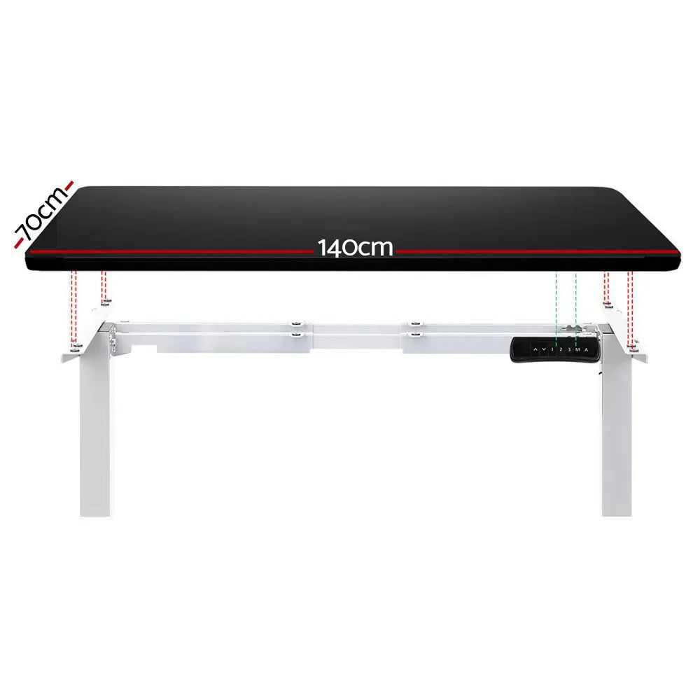 Artiss Standing Desk Motorised Dual Motor 140CM Black Chez Guru