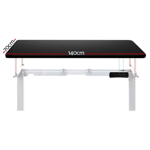 Artiss Standing Desk Motorised Dual Motor 140CM Black Chez Guru