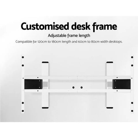 Artiss Standing Desk Motorised Dual Motor 140CM Black Chez Guru