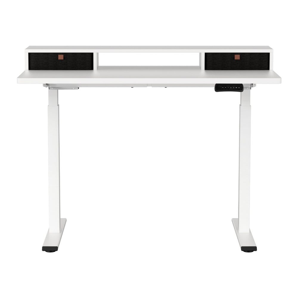 Artiss Electric Standing Desk Dual Motor Office Table With Shelf Drawer120CM Chez Guru