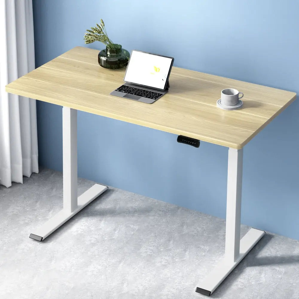 Artiss Standing Desk Motorised Dual Motor 120CM White Oak Chez Guru