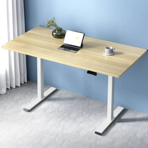 Artiss Standing Desk Motorised Dual Motor 140CM White Oak Chez Guru