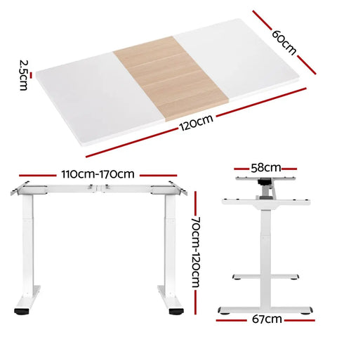 Artiss Standing Desk Motorised Dual Motor 120CM Chez Guru