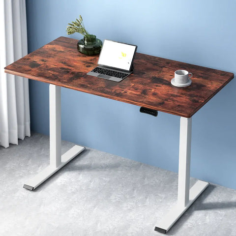 Artiss Standing Desk Motorised Dual Motor 120CM Rustic Brwon Chez Guru
