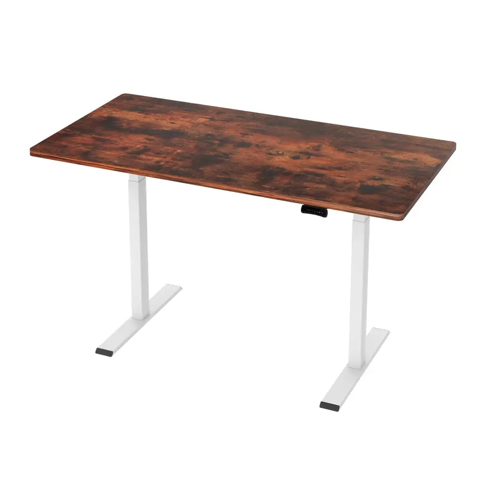 Artiss Standing Desk Motorised Dual Motor 140CM Rustic Brwon Chez Guru