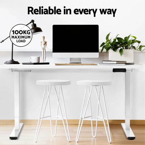 Artiss Standing Desk Motorised Dual Motor 120CM White Chez Guru