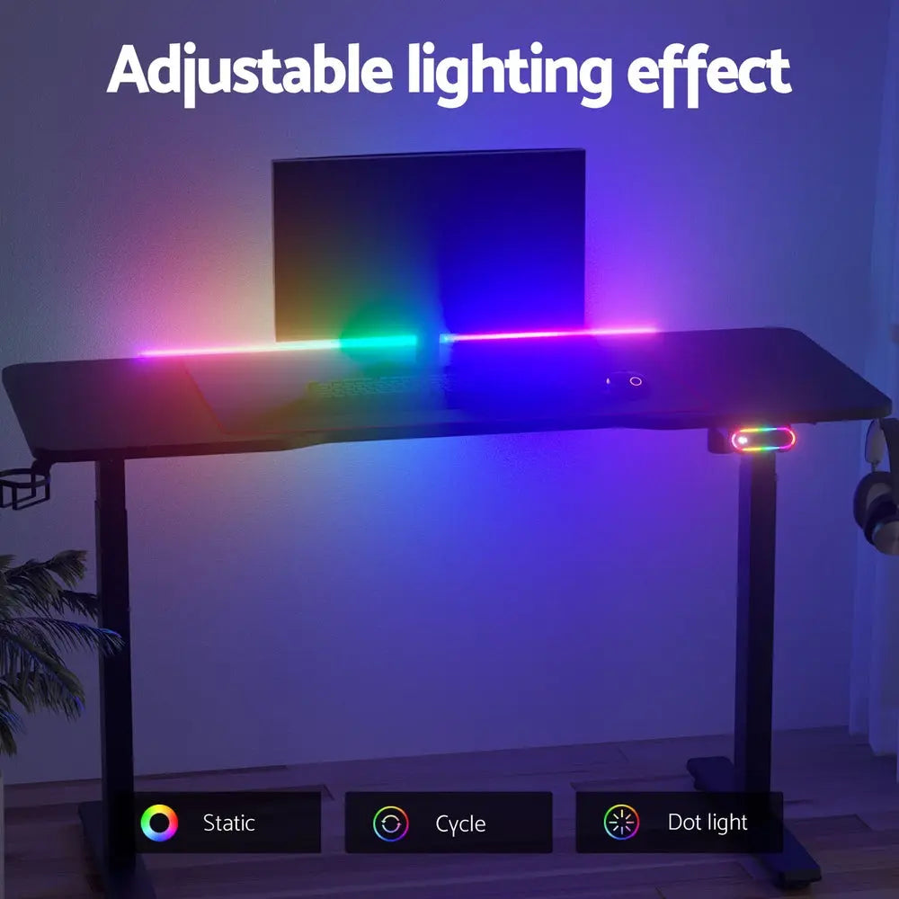 Artiss Gaming Desks Standing Desk Motorised 140CM Black Chez Guru