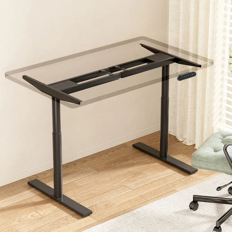 Artiss Standing Desk Frame Only Dual Motor Motorised Adjustable 125KG Load Black Chez Guru