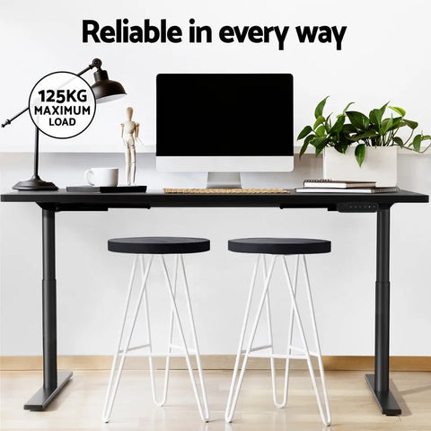 Artiss Standing Desk Motorised Electric Dual Motor Black 140CM Chez Guru