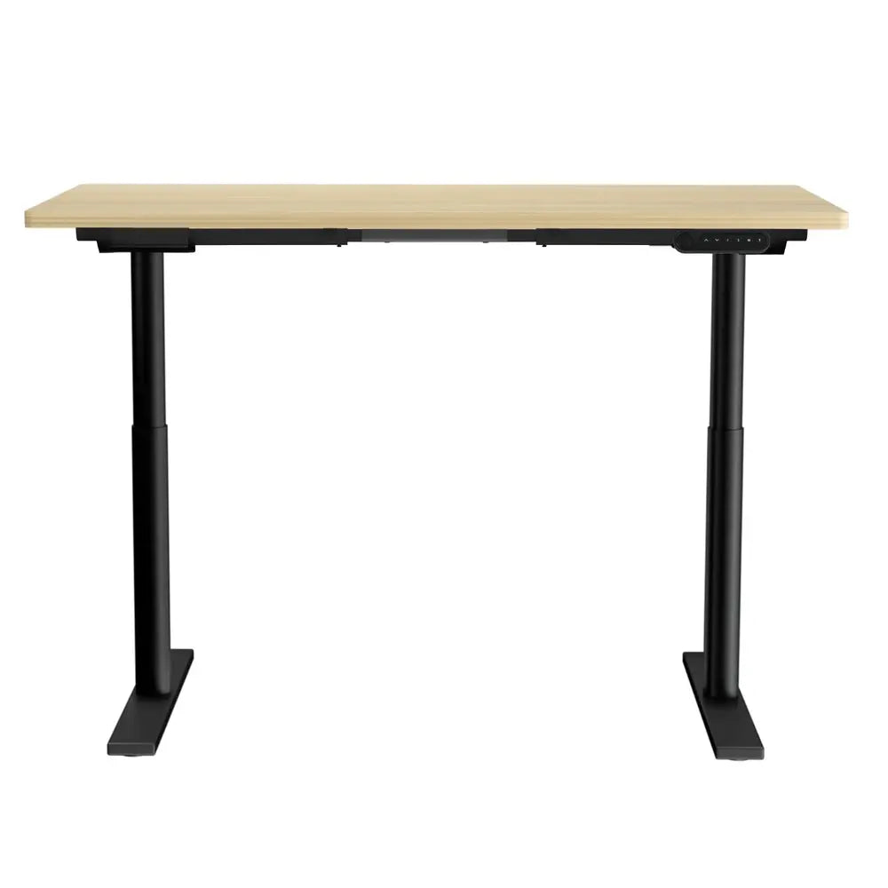 Artiss Standing Desk Motorised Electric Dual Motor White Oak 120CM Chez Guru