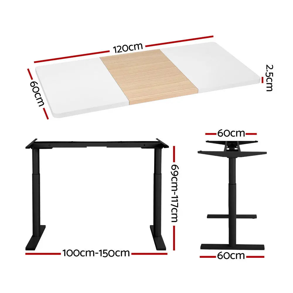 Artiss Standing Desk Motorised Electric Dual Motor 120CM Chez Guru
