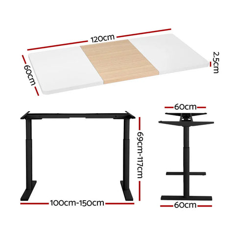 Artiss Standing Desk Motorised Electric Dual Motor 120CM Chez Guru