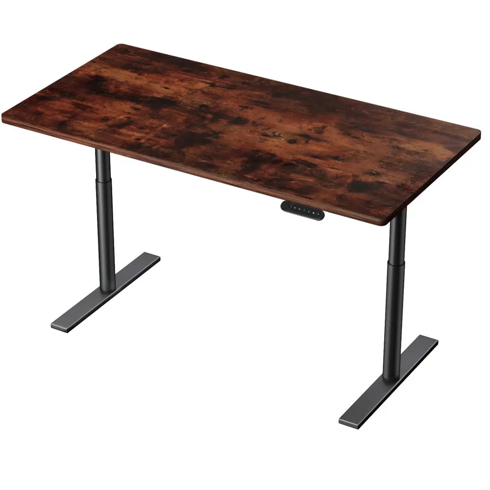 Artiss Standing Desk Motorised Electric Dual Motor Rustic Brown 140CM Chez Guru
