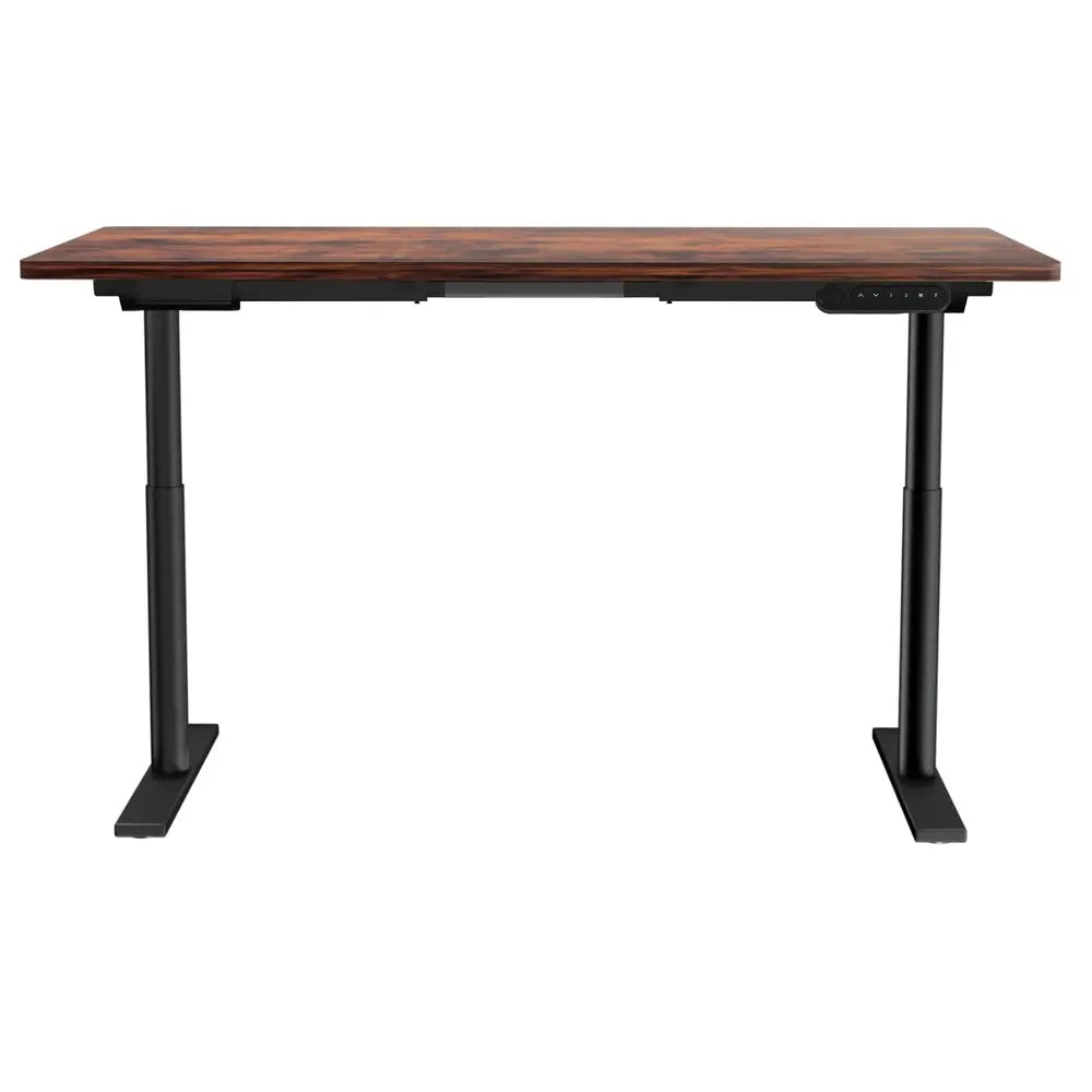 Artiss Standing Desk Motorised Electric Dual Motor Rustic Brown 140CM Chez Guru
