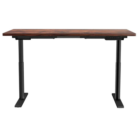 Artiss Standing Desk Motorised Electric Dual Motor Rustic Brown 140CM Chez Guru