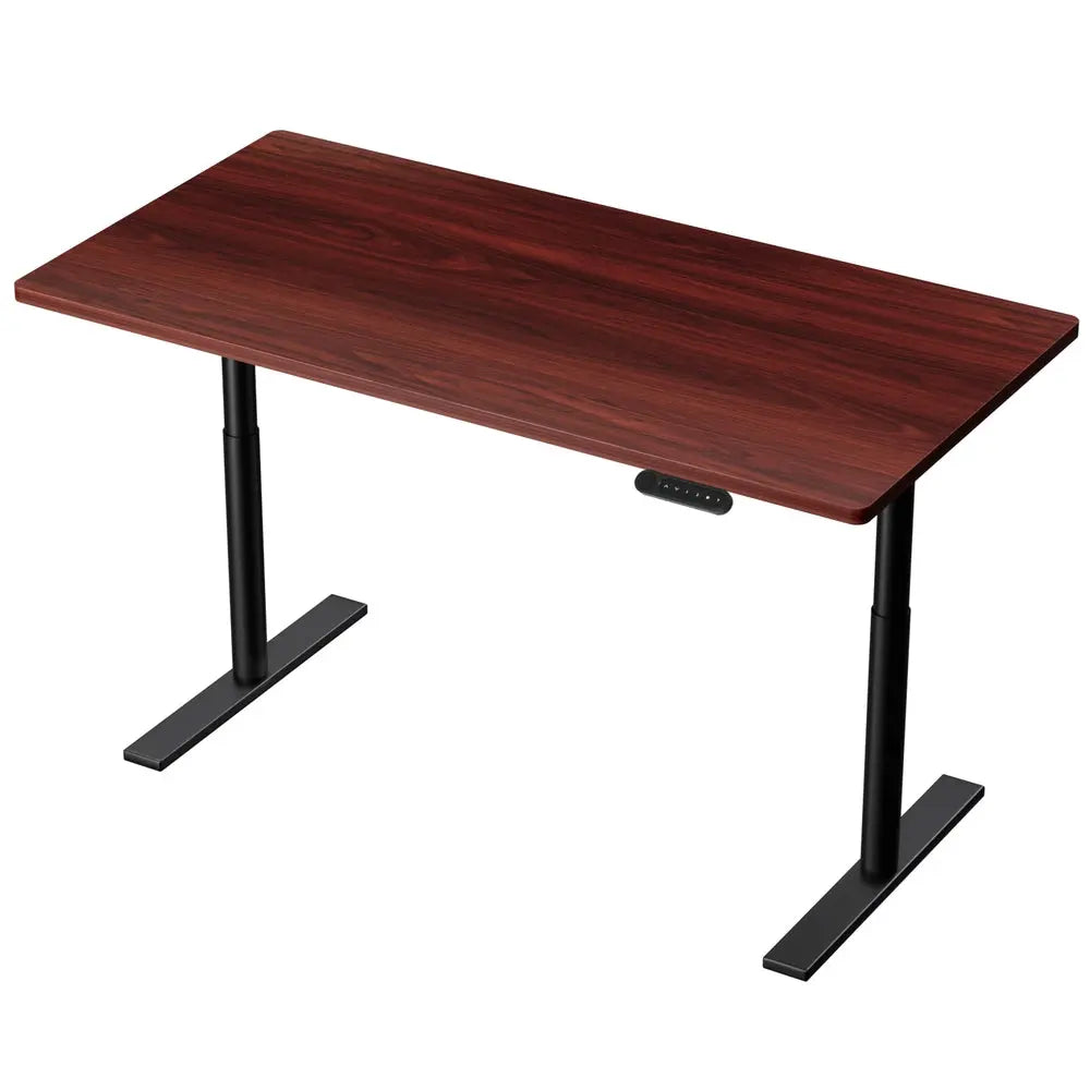 Artiss Standing Desk Motorised Electric Dual Motor Walnut 140CM Chez Guru