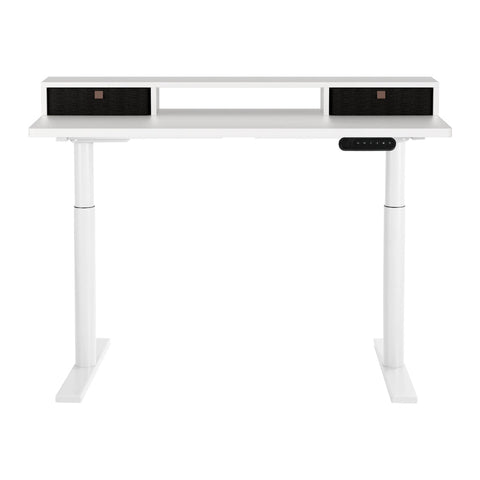 Artiss Electric Standing Desk with Storage Rack Shelf Drawers White 120CM Chez Guru
