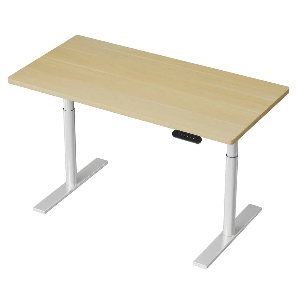 Artiss Standing Desk Motorised Electric Dual Motor 120CM White Oak Chez Guru