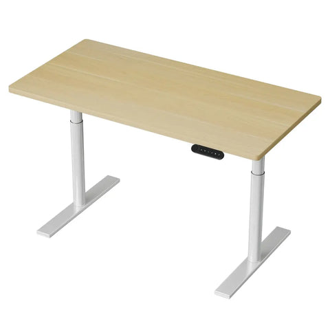 Artiss Standing Desk Motorised Electric Dual Motor 120CM White Oak Chez Guru