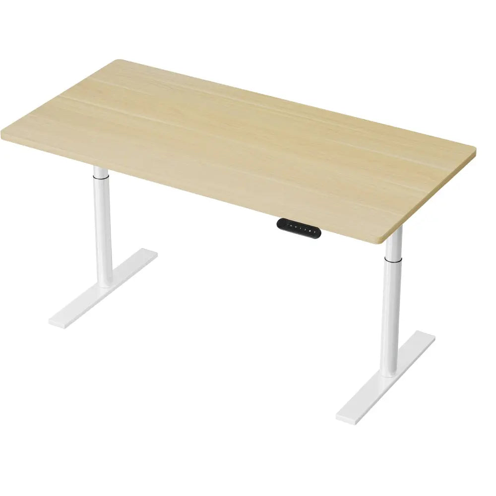 Artiss Standing Desk Motorised Electric Dual Motor 140CM White Oak Chez Guru