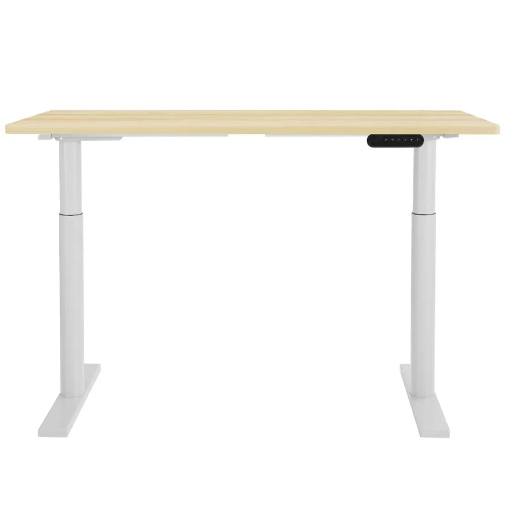 Artiss Standing Desk Motorised Electric Dual Motor 140CM White Oak Chez Guru