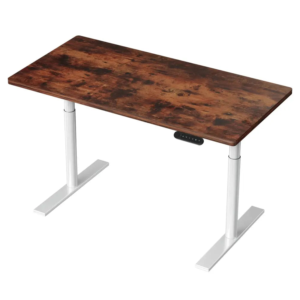 Artiss Standing Desk Motorised Electric Dual Motor 120CM Rustic Brown Chez Guru