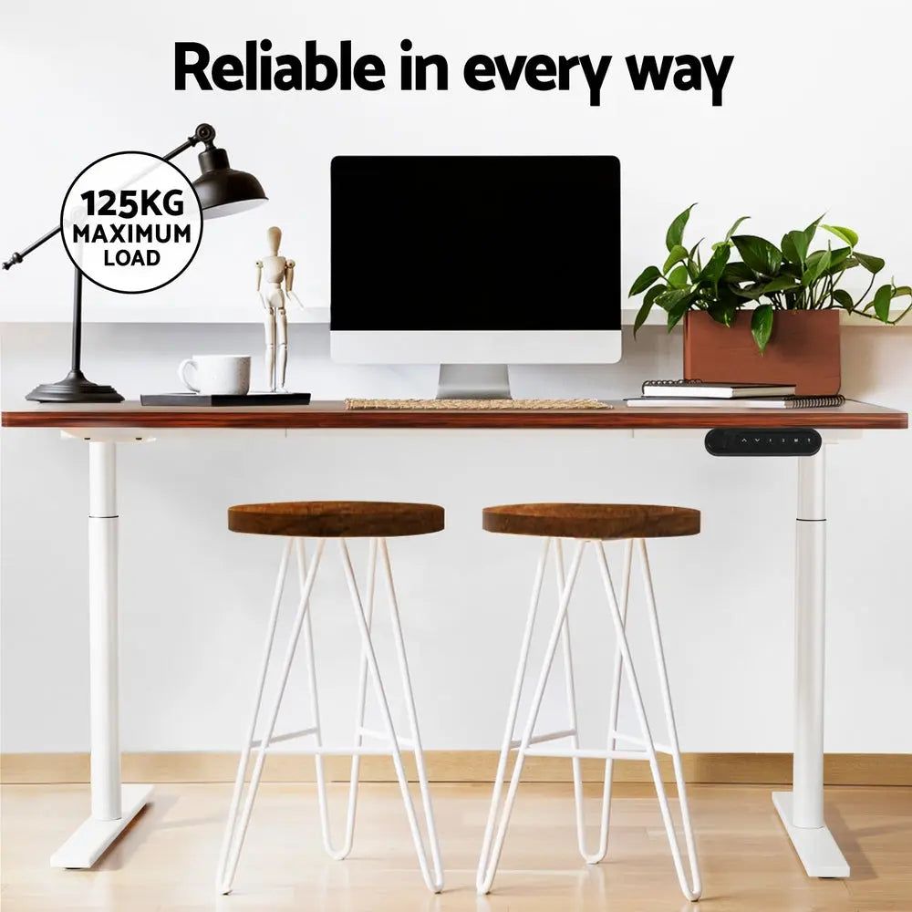 Artiss Standing Desk Motorised Electric Dual Motor 120CM Rustic Brown Chez Guru