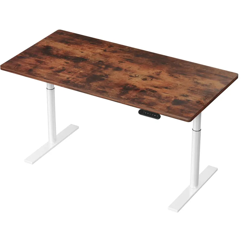 Artiss Standing Desk Motorised Electric Dual Motor 140CM Rustic Brown Chez Guru