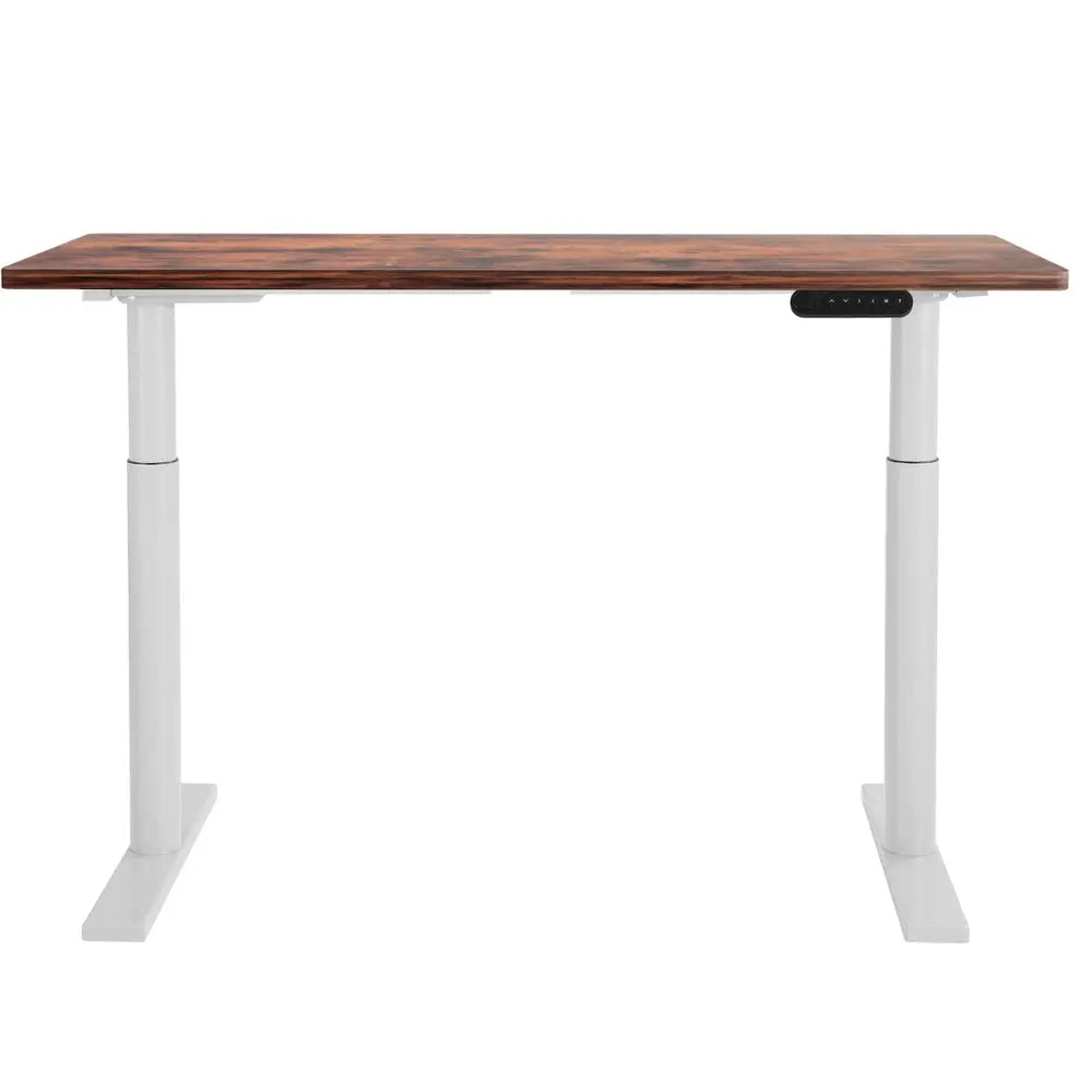 Artiss Standing Desk Motorised Electric Dual Motor 140CM Rustic Brown Chez Guru