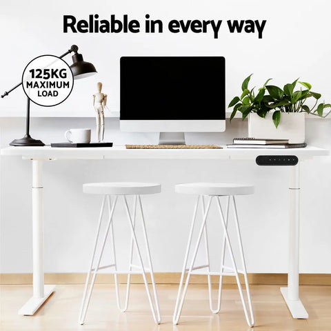 Artiss Standing Desk Motorised Electric Dual Motor 120CM White Chez Guru