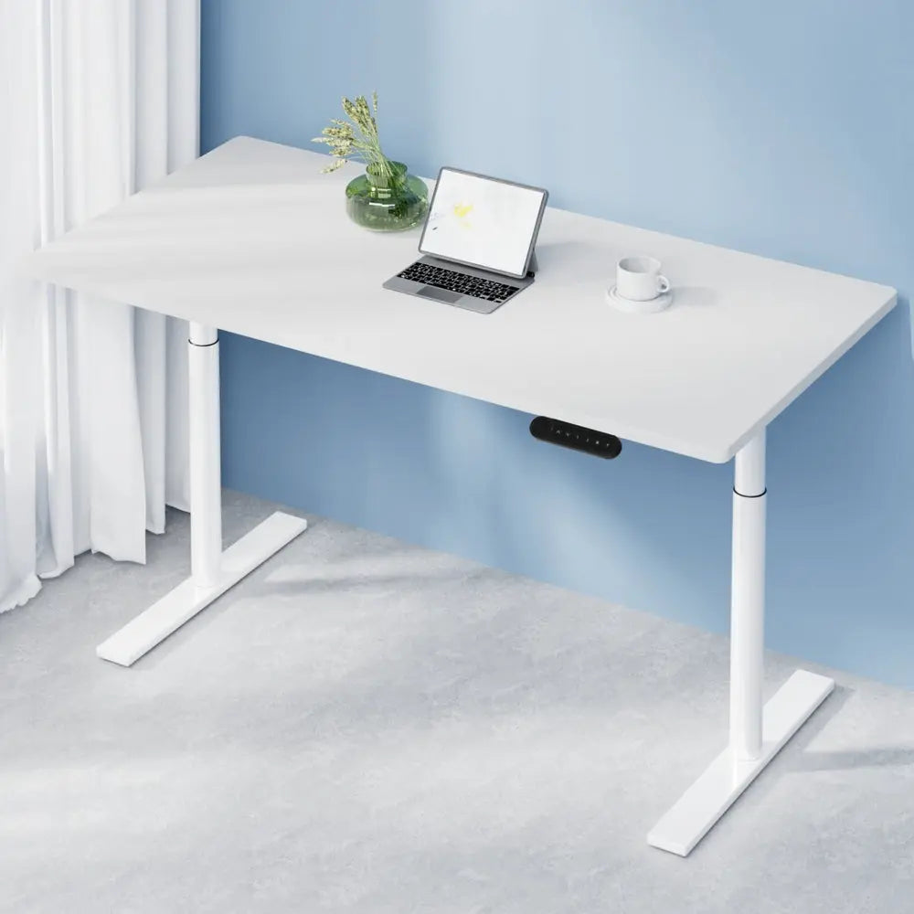 Artiss Standing Desk Motorised Electric Dual Motor 140CM White Chez Guru