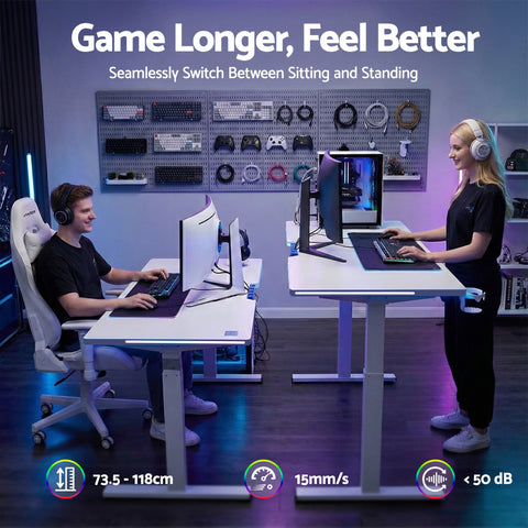 Artiss Electric Standing Desk Height Adjustable Gaming Desk Home Office 140cm