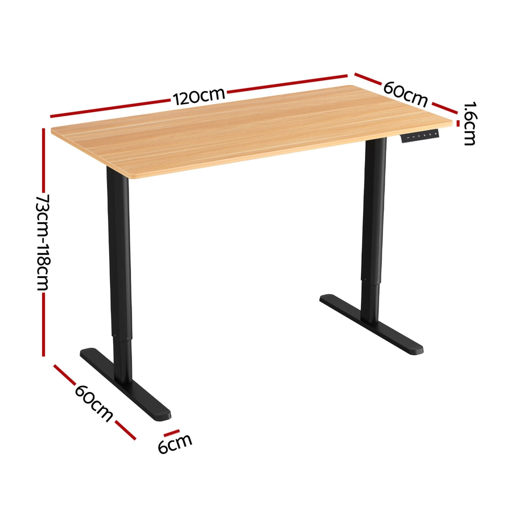 120CM Artiss Electric Standing Desk Sit Stand Desks Home Office Computer Desk Chez Guru