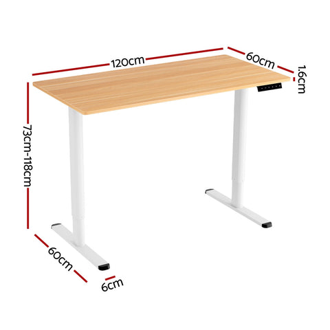 120CM Artiss Electric Standing Desk Sit Stand Desks Home Office Computer Desk Chez Guru