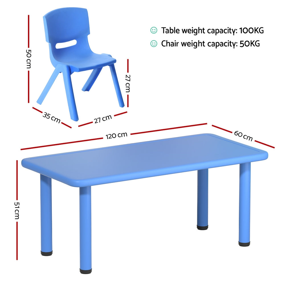 Keezi 9PCS Kids Table and Chairs Set Children Study Desk Furniture Plastic 8 Chairs Chez Guru
