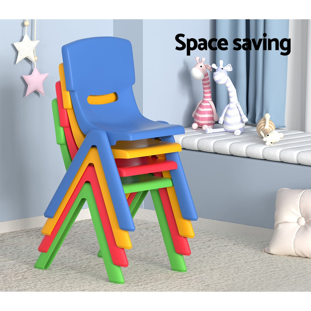 Keezi 9PCS Kids Table and Chairs Set Children Study Desk Furniture Plastic 8 Chairs Chez Guru