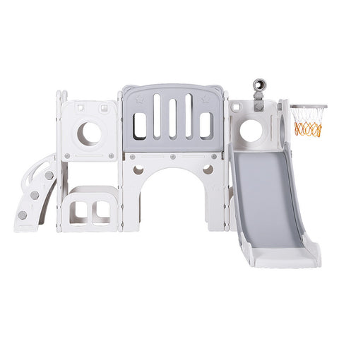 Keezi Kids Slide Swing Set Ball Hoop Rings Football Outdoor Toys